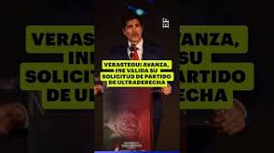 Verastegui avanza, INE valida su partido de ultraderecha