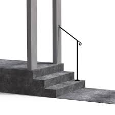 The railing is a custom build that makes use of the top fix rail assembly, the standard railing flange, the variable angle fitting, and the internal coupling. Door 2 Diy Handrails