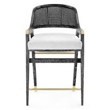 Winsome wood pacey set of 2 natural bar height bar stool. Bungalow 5 Edward Modern Classic Ivory Cushion Woven Cane Black Wood Counter Stool Kathy Kuo Home