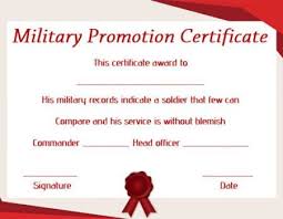 Officers Promotion Certificate Template Certificate Templates Templates Certificate