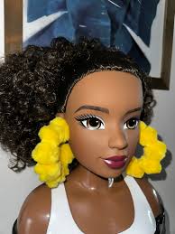 Canary Yellow Pom Pom Hoop Pierced Earrings