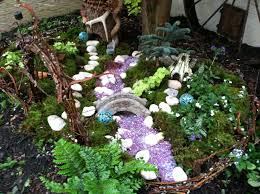 Mist the moss, cover the container, and place it in a room away from bright sunlight. Outdoor Fairy Garden Go Wild