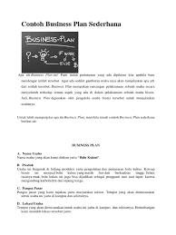 Isi dari bisnis plan dan contoh. Bisnis Plan