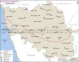 Bangalore rural, bagalkote, belgaum, bangalore urban, bidar, bellary, chamarajanagar, bijapur, chikkamagaluru, chikkaballapur, dakshina kannada, chitradurga, dharwad, davanagere, gulbarga. Dakshin Kannada Railway Map