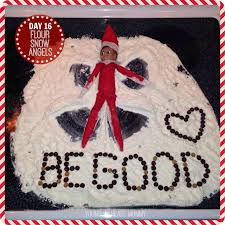 Elf On The Shelf Day 16 Flour Snow Angel With A Sweet Message From Applejack Elfontheshelf Elf On The Shelf Elf Elf On The Self