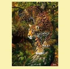 High Intensity Animal Themed Maxi Wooden Jigsaw Puzzle 250 Pieces Big Cats Art Jaguar Animal Wild Cats