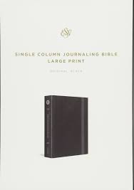 Esv bible offers you the only free esv app available for android. Esv Single Column Journaling Bible Large Print Black Esv Bibles By Crossway 9781433553172 Amazon Com Books
