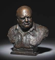 The churchill bust was first gifted to george w bush by tony blair but was moved out by president obama. Oscar Nemon 1906 1985