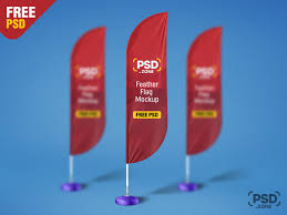 Download Feather Flag Mockup Free Psd Psd Zone