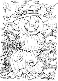 Halloween coloring book for adults. From Creative Haven Autumn Scenes Coloring Book Dover Publications Fall Coloring Pages Pumpkin Coloring Pages Halloween Coloring Pages