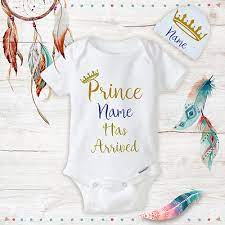 Add embroidered baby clothes designs to your baby's wardrobe now!. Personalized Name Prince Baby Boy Clothes Onesies Hat Baby Shower Gift Set Ebay