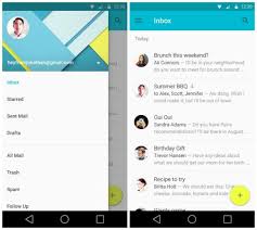 We Found Screenshots Of What Appears To Be Google S Stock Email App The One That Recently Became Available O Google Material Design Material Design Navigation