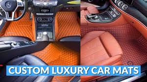 Luxury custom 4/5 seater car mats. Diamond Stitched Luxury Leather Custom Car Mats Youtube
