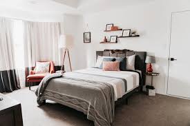 Mid century modern bedroom a nice black and white color choice. Scandinavian Minimal Bohemian Style Home Apartment Therapy