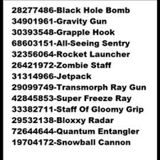 Searching summary for roblox gear id codes for guns. Roblox Gear Id Codes