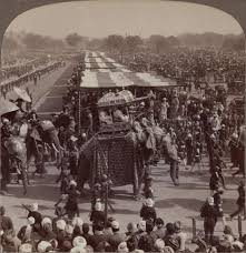 Durbar Hall festival scene in vintage photograph