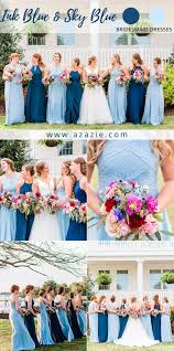 Black And Sky Blue Flowers Azazie Ink Blue Sky Blue Bridesmaid Dresses Ink Blue Bridesmaid Dresses Bridesmaid Dress Color Schemes Sky Blue Bridesmaid Dresses