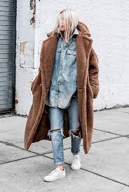 10 Chic Teddy Coat Outfits Worth Recreating Be Daze Live Casual Winter Outfits Casual Street Style Teddy Coat Outfit