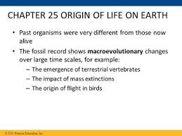 Chapter 25 Origin Of Life On Earth Life On Earth Evolution Chapter