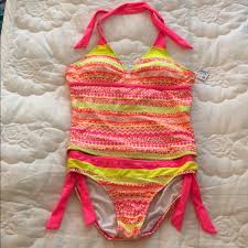 Justice Swim Suit Tankini Girls Size 18 Nwt Nwt