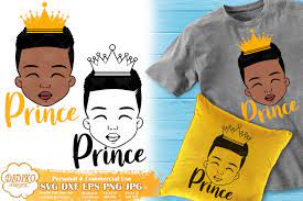 Download Black Boy Prince Svg 5 Afro Boy With Crown Svg Didiko Designs