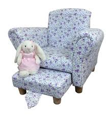 Kids Toddler Children S Chaise Lounge Sofa Chair Floral Fabric Free Uk Shipping Childrens Chairs Childrens Chairs Upholstered Kids Armchair