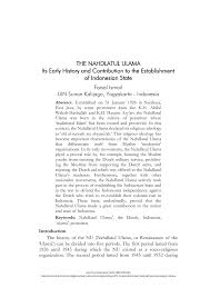 Bilangan 6 tahun 2016 yang telah diadakan pada 29 jun 2016. Pdf The Nahdlatul Ulama Its Early History And Contribution To The Establishment Of Indonesian State