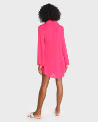 Riachuelo Chemise Saida De Praia Lisa Rosa Pink