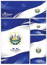 El Salvador Flag Abstract Colors Background Collection Banner Design Brochure Vector Illustration Royalty Free Cliparts Vectors And Stock Illustration Image 109503487