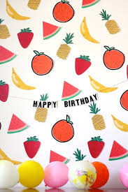 Diy Fruity Party Printables Fruit Party Decorations Fruit Party Party Printables Free