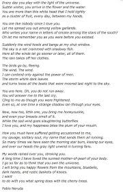 Every Day You Play Pablo Neruda Words Poems