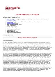 PROGRAMME ACCES AU DROIT