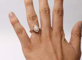 Rhapsody Petite By Heidi Gibson Wedding Rings Teardrop Petite Ring Gold Diamond Wedding Band