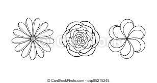 The first thing we want to do is to work out the. Set Of Floral Icons In Linear Design Subtle Liys Style Hawaiian Exotic Flower Stone Rose And Flower With Petals Graceful Canstock