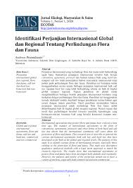 Keanekaragaman flora dan fauna di suatu wilayah tidak terlepas dari dukungan kondisi di wilayah itu. Pdf Identifikasi Perjanjian Internasional Global Dan Regional Tentang Perlindungan Flora Dan Fauna