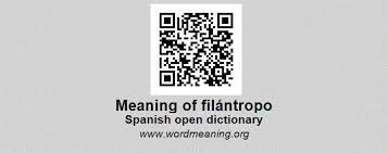 Sai, stefan, io sono un filantropo. Filantropo Spanish Open Dictionary