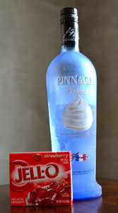 Strawberry And Cream Jello Shots Whipped Vodka Vodka Shots Strawberries And Cream