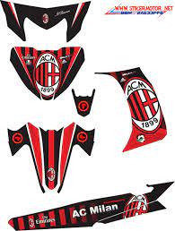 Modifikasi motor yamaha vega zr tahun 2011 warna merah modif ala motor touring nampak gagah. Vega Zr Ac Milan Master Decal