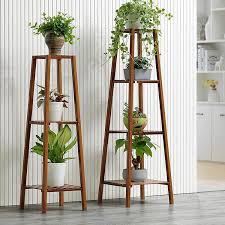 Magshion Bamboo 4 Tier Tall Plant Stand Pot Holder Small Space Table Walmart Com In 2020 Plant Stand Indoor Tall Plant Stands Bedroom Plants