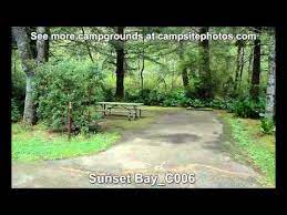 Each campsite also has a table, fire ring and grate. Sunset Bay State Park Oregon Campsite Photos Youtube