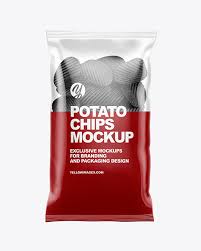 Download Bag With Corrugated Black Potato Chips Mockup In Bag Sack Mockups On Yellow Images Object Mockups PSD Mockup Templates