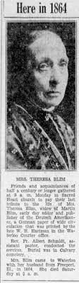 Theresa Ortner Blim (1846-1931)
