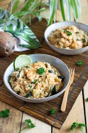 Risotto Aux Crevettes Courgettes Et Lait De Coco En 2020 Recette Risotto Courgette Risotto Aux Crevettes Recette Poulet Courgette