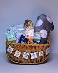 Lots Of Love And More Laundry Baby Shower Gift Basket With Tags Baby Shower Gift Basket Baby Shower Gift Bags Baby Shower Gifts