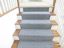 Milliken Poetic Custom Blue Color 1 Stair Runner Blue Stair Runner Stair Runner Installation