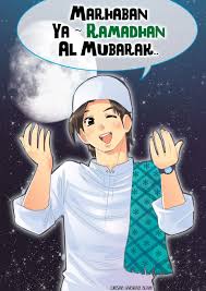 Poster membersihkan rumah versi kartun. Anime Muslim Man Welcoming Ramadan Kartun Gambar Karakter Anak