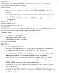 free 9+ sample staff accountant resume