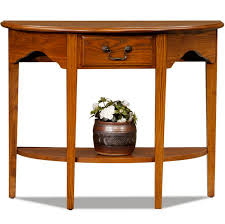 Wood Half Moon Console Table Oak Consoles Console Table Oak Console Table