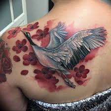 This bird species is very popular among japanese as depicted through their traditional art of origami. Photo Tattoo Crane 01 03 2019 025 Idea For Tattoo Drawing Crane Tattoovalue Net Tattoovalue Net