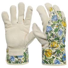 Women S Split Leather Garden Glove With Safety Cuff Green Floral Threshold Gardening Gloves Organic Gardening Magazine Stylish Gloves